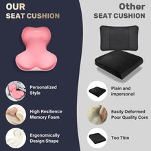 Load image into Gallery viewer, Coverado Car Lumbar Cushion Back Support Washable One Piece Memory Foam Ergonomic Driving Seat Cushion Non-Slip Office Chair Cushion
