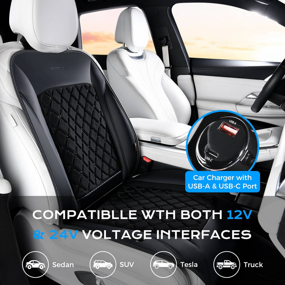 ❄️❄️❄️Coverado 8 Fans Car Cooling Cushion Ventilated Seat Cushion Universal Fit