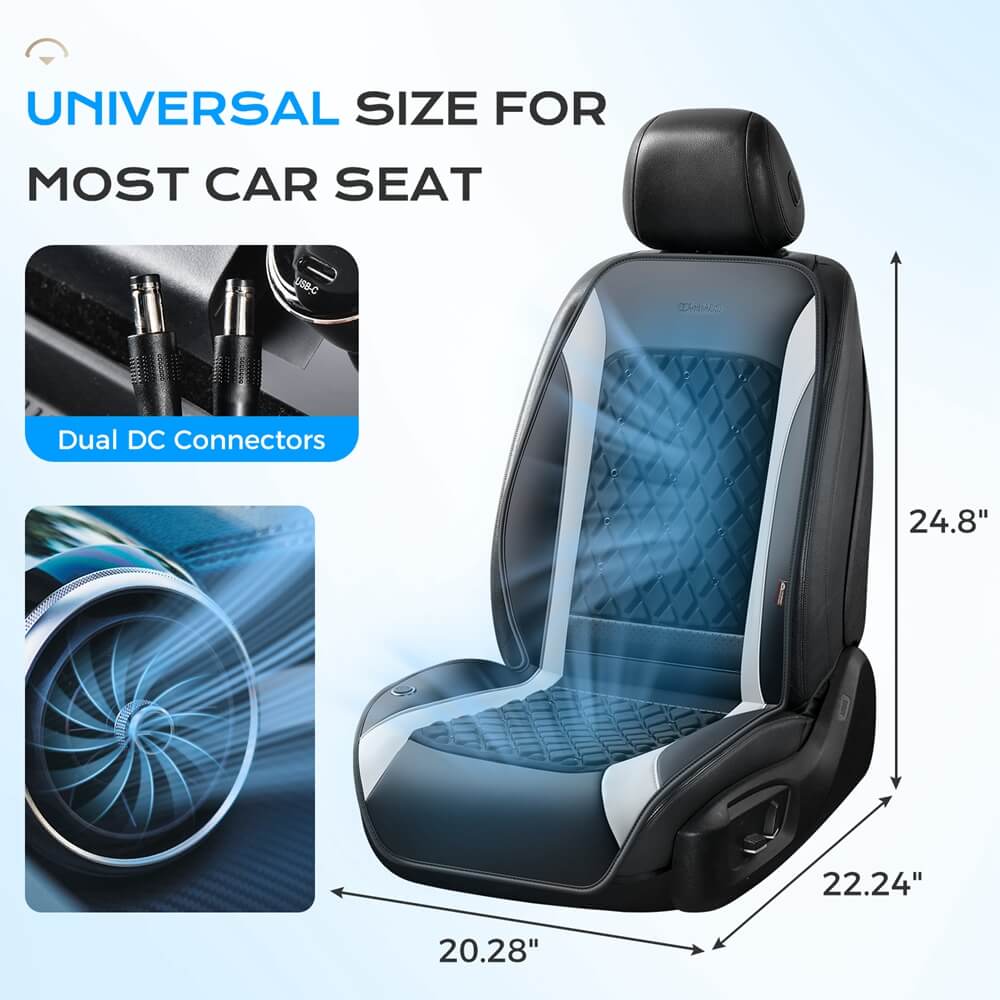❄️❄️❄️Coverado 8 Fans Car Cooling Cushion Ventilated Seat Cushion Universal Fit