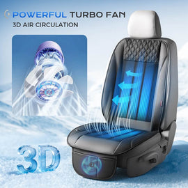 ❄️Coverado Cooling Car Seat Cushion Turbo Fan Ventilated Cover Universal Fit