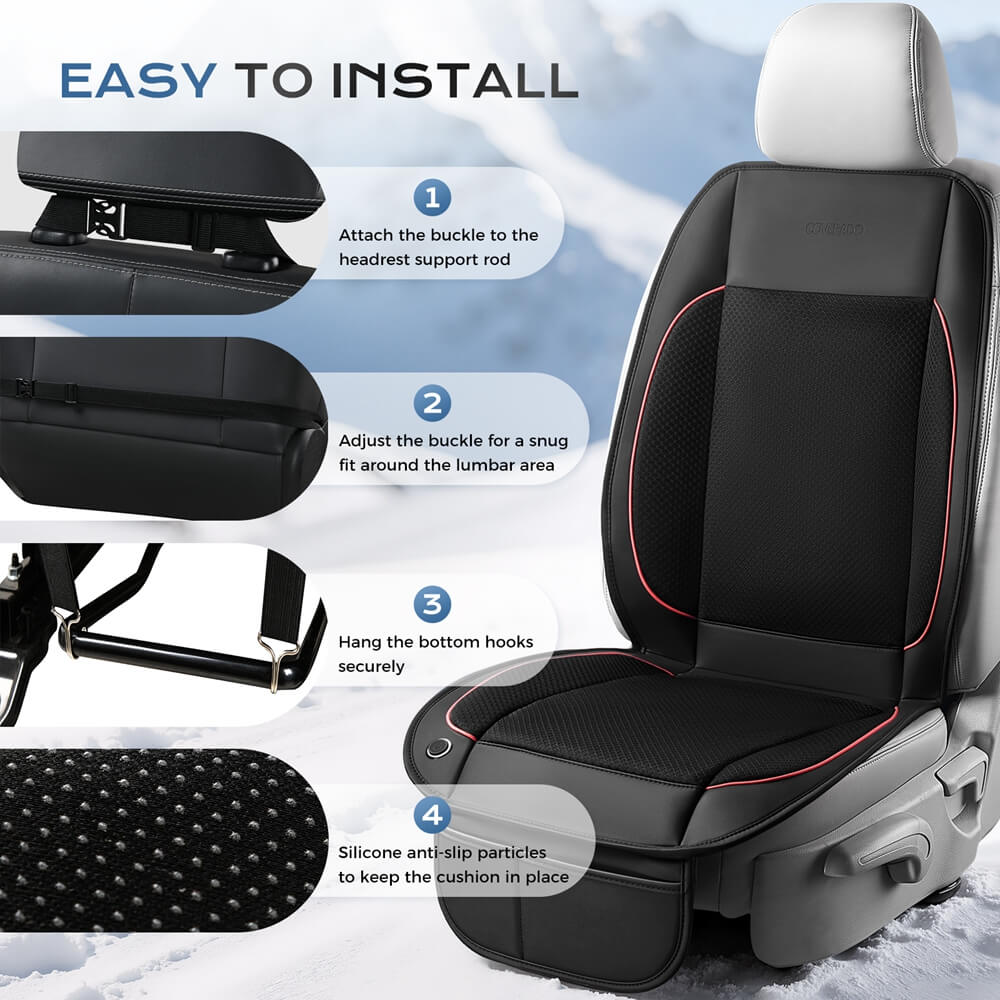 ❄️❄️Coverado Car Seat Cooling Cushion Dual Fan Ventilated Seat Cover Universal Fit