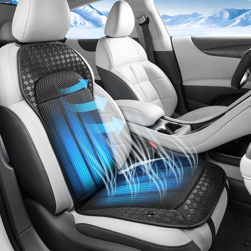 ❄️❄️❄️Coverado Car Cooling Seat Cushion 8 Fans Ventilated Seat Cover Universal Fit