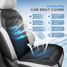 Load image into Gallery viewer, ❄️❄️❄️Coverado Car Cooling Seat Cushion 8 Fans Ventilated Seat Cover Universal Fit