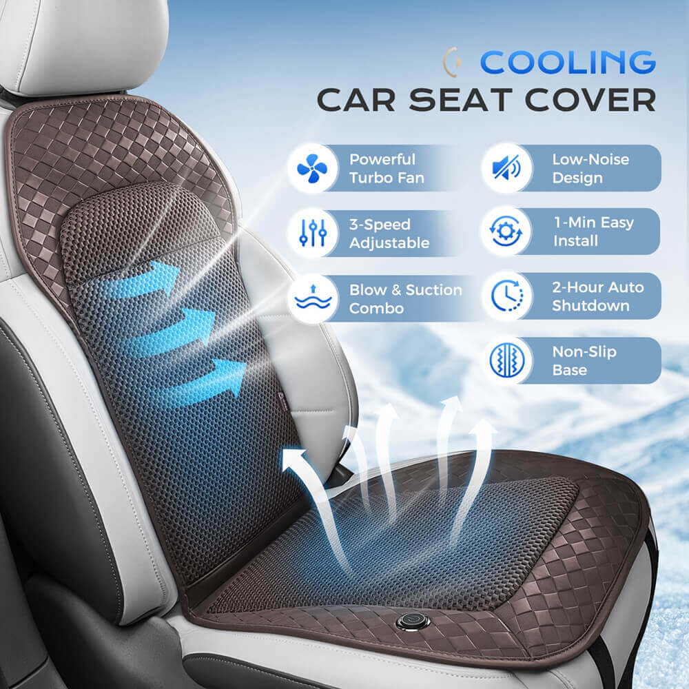 ❄️❄️❄️Coverado Car Cooling Seat Cushion 8 Fans Ventilated Seat Cover Universal Fit