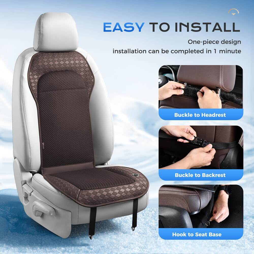 ❄️❄️❄️Coverado Car Cooling Seat Cushion 8 Fans Ventilated Seat Cover Universal Fit
