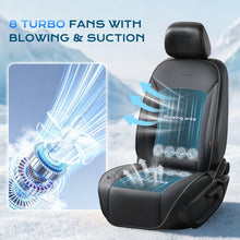 Load image into Gallery viewer, ❄️❄️❄️Coverado Car Cooling Cushion 8 Fans Ventilated Seat Cushion Universal Fit