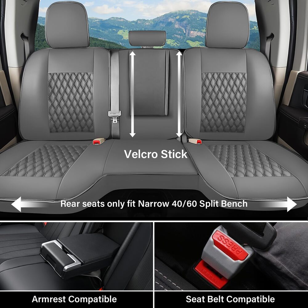 Chevy Chevrolet Silverado GMC Sierra Custom Car Seat Covers Fit 2014-2018