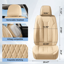 Load image into Gallery viewer, Coverado Car Seat Covers Premium Leatherette Front Seat 2 Seat and Full Set 5 Seat Protectors for SUVs Trucks Cars
