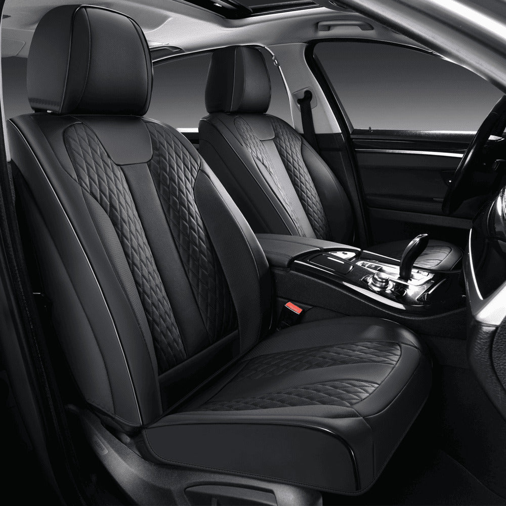 Coverado Car Seat Covers Premium Leatherette Front Seat 2 Seat and Full Set 5 Seat Protectors for SUVs Trucks Cars