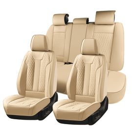 Coverado Car Seat Covers Premium Leatherette Front Seat 2 Seat and Full Set 5 Seat Protectors for SUVs Trucks Cars
