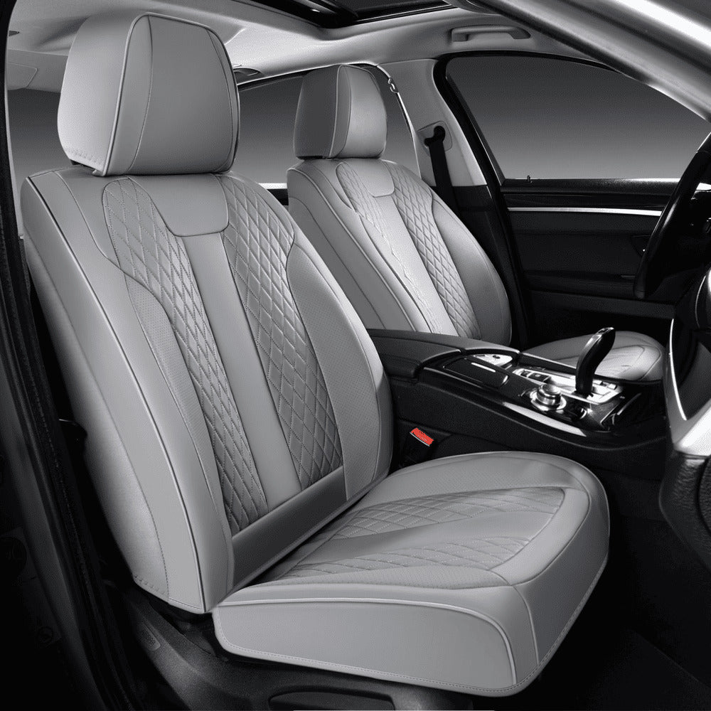 Coverado Car Seat Covers Premium Leatherette Front Seat 2 Seat and Full Set 5 Seat Protectors for SUVs Trucks Cars