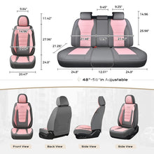 Load image into Gallery viewer, Coverado Front and Back Car Seat Covers Premium Leather Auto Seat Protectors Universal Fit Cars, SUV, Truck