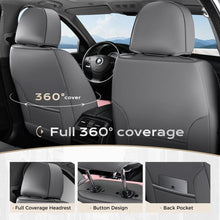 Load image into Gallery viewer, 5 Seats Coverado Car Seat Covers Full Set Premium Leather Front Rear Auto Seat Protectors Universal Fit