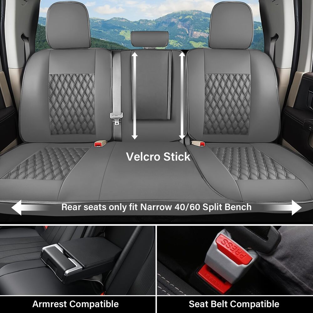 Chevy Chevrolet Silverado GMC Sierra Custom Car Seat Covers Fit 2007-2013 & 2019-2026