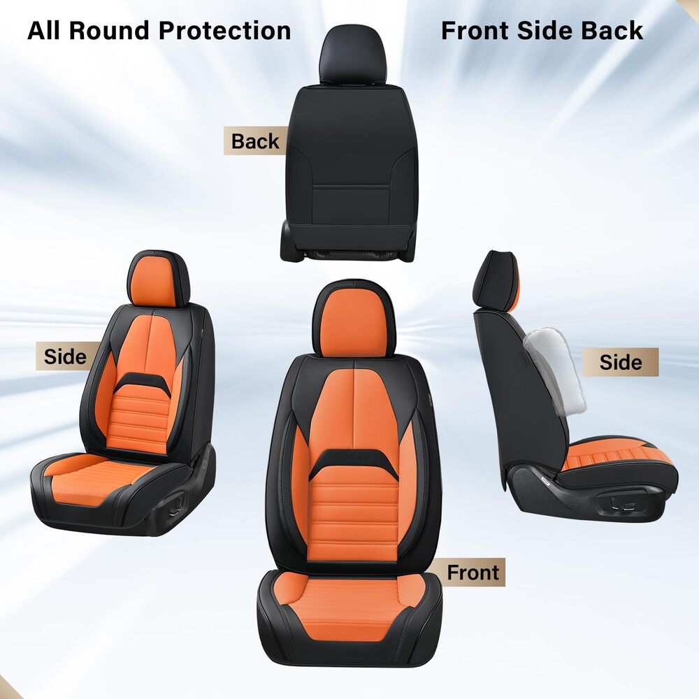 Coverado 5 Full Set Car Seat Covers Set for Front and Back Seats Auto Interior Universal Fit