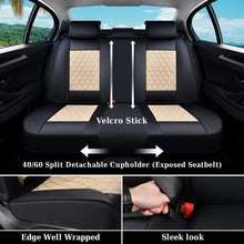 Load image into Gallery viewer, Coverado Seat Covers Premium Faux Leather Front and Back Seats Universal Fit Seat Protectors
