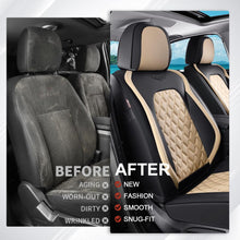 Load image into Gallery viewer, Coverado Seat Covers Premium Faux Leather Front and Back Seats Universal Fit Seat Protectors