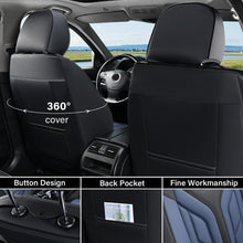 Load image into Gallery viewer, Coverado 5 Seats Full Set Car Seat Covers Front and Back Faux Leather Seat Protectors Universal Fit