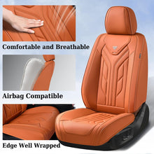 Load image into Gallery viewer, Coverado 5 Seats Full Set Car Seat Covers Front and Back Faux Leather Seat Protectors Universal Fit