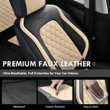 Load image into Gallery viewer, Coverado Seat Covers Premium Faux Leather Front and Back Seats Universal Fit Seat Protectors