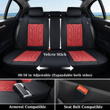Load image into Gallery viewer, Coverado 5 Seats Full Set Car Seat Covers Front and Back Faux Leather Seat Protectors Universal Fit