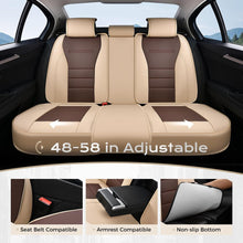 Load image into Gallery viewer, Coverado Front and Back Car Seat Covers Premium Leather Auto Seat Protectors Universal Fit Cars, SUV, Truck