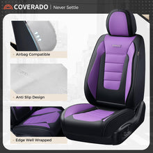 Load image into Gallery viewer, Coverado Front and Back Car Seat Covers Premium Leather Auto Seat Protectors Universal Fit Cars, SUV, Truck