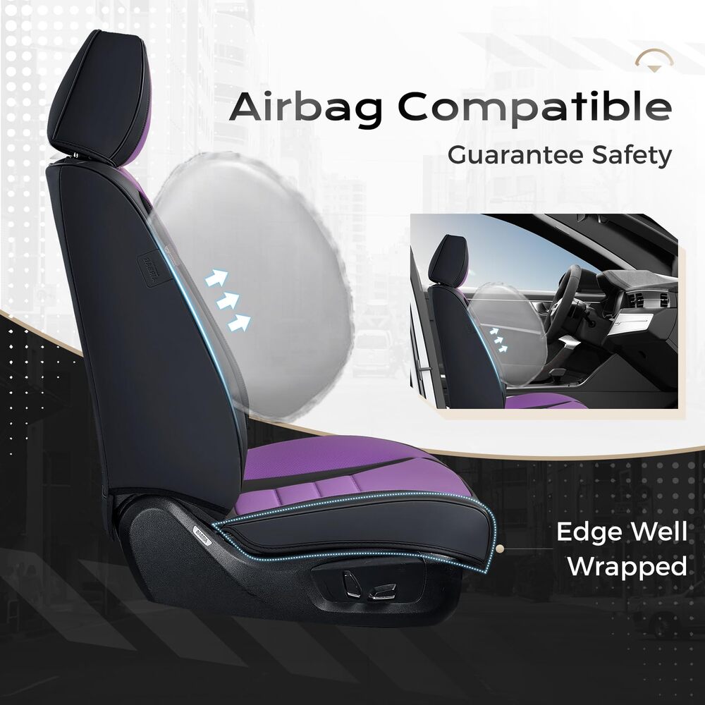 5 Seats Coverado Car Seat Covers Full Set Premium Leather Front Rear Auto Seat Protectors Universal Fit