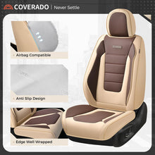 Load image into Gallery viewer, Coverado Front and Back Car Seat Covers Premium Leather Auto Seat Protectors Universal Fit Cars, SUV, Truck