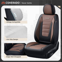 Load image into Gallery viewer, Coverado Front and Back Car Seat Covers Premium Leather Auto Seat Protectors Universal Fit Cars, SUV, Truck