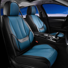 Load image into Gallery viewer, Coverado Front and Back Car Seat Covers Set Premium Faux Leather Water Resistant Lumbar Support Driver Passenger Rear Auto Seat Protectors Universal Fit