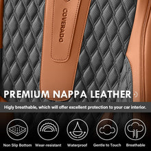 Load image into Gallery viewer, 2 Seats Coverado Front Driver Passenger Car Seat Covers Back Support Premium Leather Waterproof Auto Seat Protectors Universal Fit