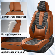 Load image into Gallery viewer, 2 Seats Coverado Front Driver Passenger Car Seat Covers Back Support Premium Leather Waterproof Auto Seat Protectors Universal Fit