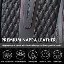 Load image into Gallery viewer, 2 Seats Coverado Front Driver Passenger Car Seat Covers Back Support Premium Leather Waterproof Auto Seat Protectors Universal Fit