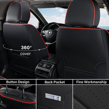 Load image into Gallery viewer, 2 Seats Coverado Front Driver Passenger Car Seat Covers Back Support Premium Leather Waterproof Auto Seat Protectors Universal Fit
