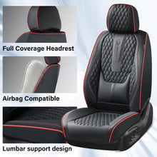 Load image into Gallery viewer, 2 Seats Coverado Front Driver Passenger Car Seat Covers Back Support Premium Leather Waterproof Auto Seat Protectors Universal Fit