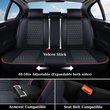 Load image into Gallery viewer, Coverado Front and Rear Car Seat Covers Universal Fit Premium Leather Water Resistant Driver Passenger Auto Seat Protectors Interior Covers