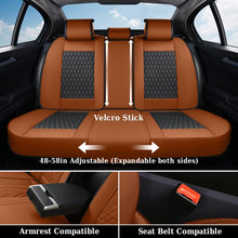 Load image into Gallery viewer, Coverado Front and Rear Car Seat Covers Universal Fit Premium Leather Water Resistant Driver Passenger Auto Seat Protectors Interior Covers