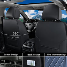 Load image into Gallery viewer, Coverado Front and Back Seat Covers Faux Leather Full Set Breathable Waterproof Seat Protectors Universal Fit