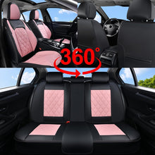 Load image into Gallery viewer, Coverado Front and Back Seat Covers Faux Leather Full Set Breathable Waterproof Seat Protectors Universal Fit