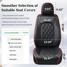 Load image into Gallery viewer, Coverado Front and Back Seat Covers Faux Leather Full Set Breathable Waterproof Seat Protectors Universal Fit