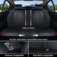 Load image into Gallery viewer, Coverado Front and Back Seat Covers Faux Leather Full Set Breathable Waterproof Seat Protectors Universal Fit