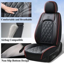 Load image into Gallery viewer, Coverado Front and Back Seat Covers Faux Leather Full Set Breathable Waterproof Seat Protectors Universal Fit