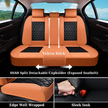 Load image into Gallery viewer, Coverado Seat Covers Premium Faux Leather Front and Back Seats Universal Fit Seat Protectors
