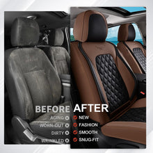 Load image into Gallery viewer, Coverado Seat Covers Premium Faux Leather Front and Back Seats Universal Fit Seat Protectors