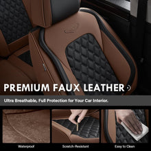 Load image into Gallery viewer, Coverado Seat Covers Premium Faux Leather Front and Back Seats Universal Fit Seat Protectors
