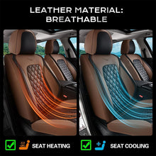 Load image into Gallery viewer, Coverado Seat Covers Premium Faux Leather Front and Back Seats Universal Fit Seat Protectors