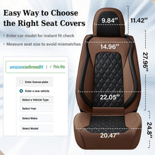 Load image into Gallery viewer, Coverado Seat Covers Premium Faux Leather Front and Back Seats Universal Fit Seat Protectors