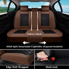 Load image into Gallery viewer, Coverado Seat Covers Premium Faux Leather Front and Back Seats Universal Fit Seat Protectors