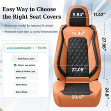 Load image into Gallery viewer, Coverado Seat Covers Premium Faux Leather Front and Back Seats Universal Fit Seat Protectors